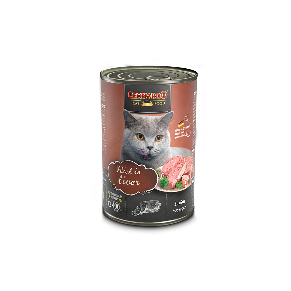 LEONARDO Quality Selection Rich in Liver Wet Cat Food 400gx6