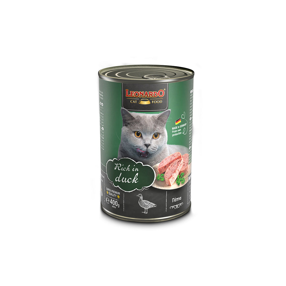 LEONARDO Quality Selection Rich in Duck Wet Cat Food 400gx6