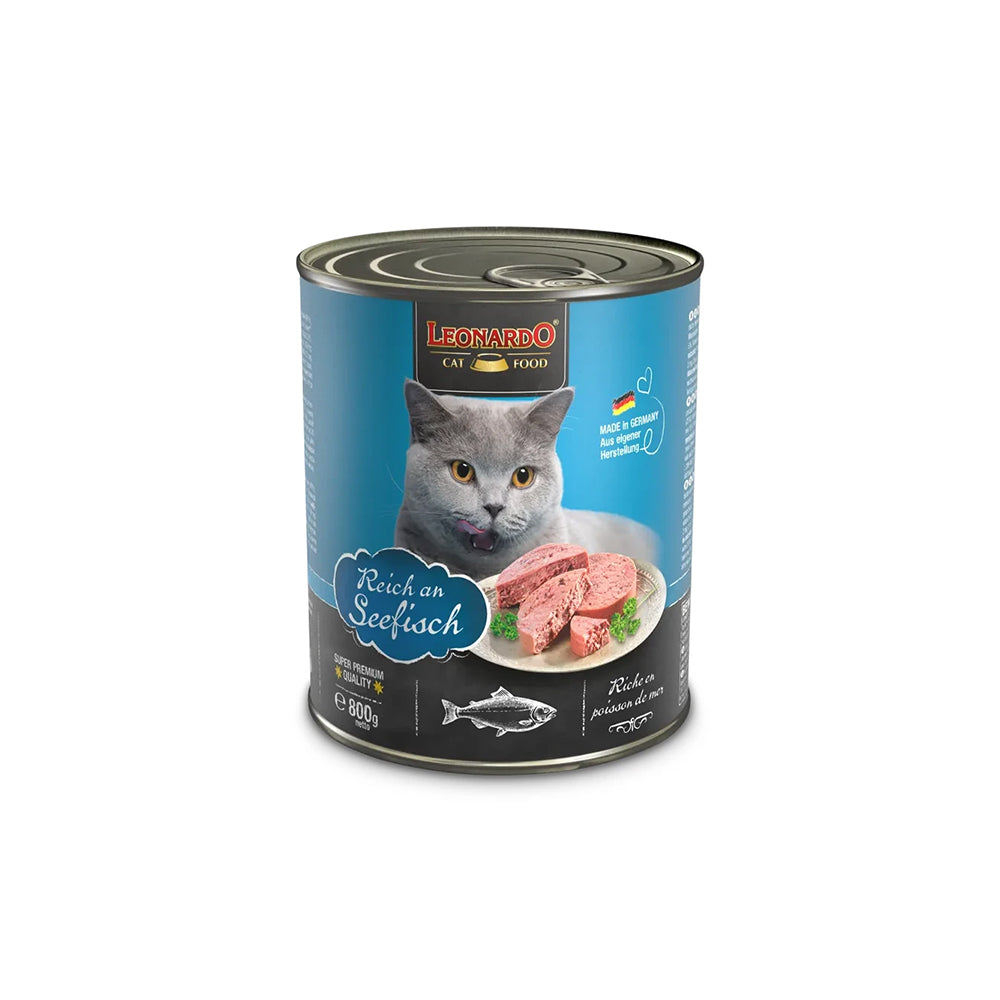 LEONARDO Quality Selection Rich in Oceanfish Wet Cat Food 800gx6