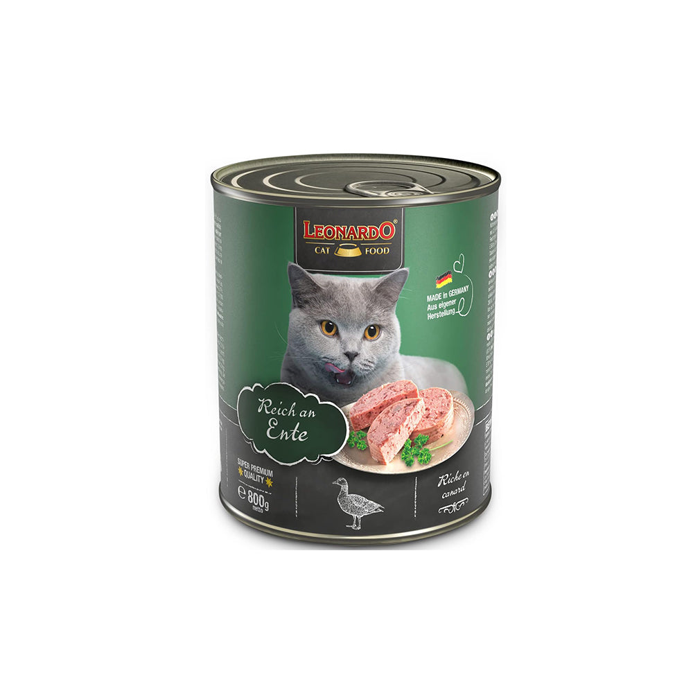 LEONARDO Quality Selection Rich in Duck Wet Cat Food 800gx6