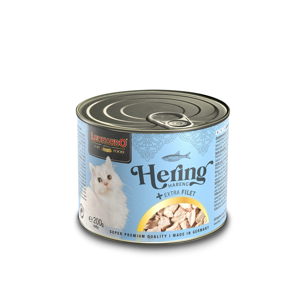 LEONARDO Herring + Extra Fillet Wet Cat Food 200gx6
