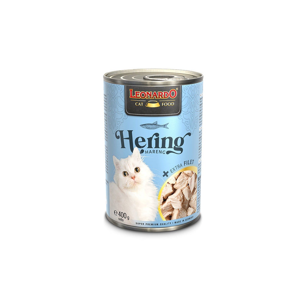 LEONARDO Herring + Extra Fillet Wet Cat Food 400gx6