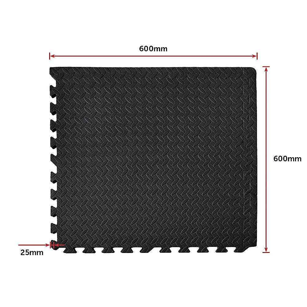 Randy & Travis Machinery EVA Rubber Foam Gym Mat Set 12 Piece 60 x 60 cm 25 mm