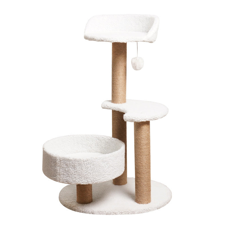 Modern Cat Tree Tower with Scratching Posts & Perches 80cm Cat Condo Furniture