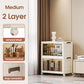 Stackable Storage Boxes with Transparent Doors - Modular Organizer for Home & Pantry