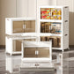 Stackable Storage Boxes with Transparent Doors - Modular Organizer for Home & Pantry