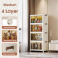 Stackable Storage Boxes with Transparent Doors - Modular Organizer for Home & Pantry