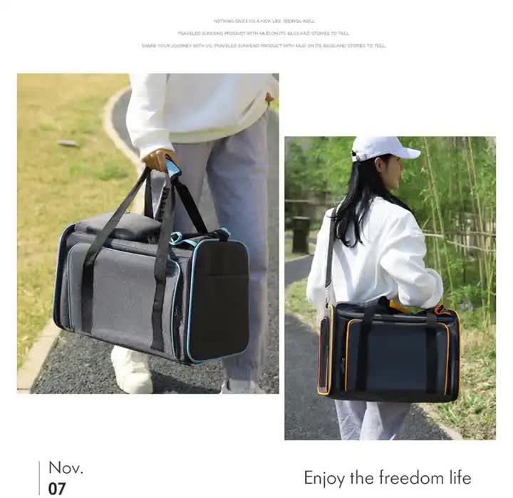 Foldable Expandable Pet Carrier Bag Backpack for Cats & Small Dogs Large Travel Carrier Portable