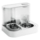 Automatic Pet Feeder and Water Bowl 2 in 1 Cat Feeding Station Stainless Steel Dog Feeder Grey