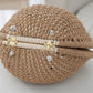 Boho Circle Straw Bag - Stylish Woven Tote with Round Handles, Perfect Beach & Market Bag