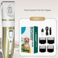 Professional Pet Grooming Hair Clipper Kit Rechargeable Low Noise Dog & Cat Trimmer with Ceramic Blades