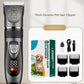 Professional Pet Grooming Hair Clipper Kit Rechargeable Low Noise Dog & Cat Trimmer with Ceramic Blades