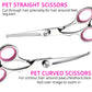 5 Piece Pet Grooming Scissors Kit Stainless Steel Dog & Cat Trimming Set with Thinning Shears