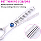 5 Piece Pet Grooming Scissors Kit Stainless Steel Dog & Cat Trimming Set with Thinning Shears