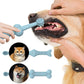 6 Pack Silicone Pet Toothbrush Fish & Bone Shape Dog & Cat Dental Cleaning Brush Set