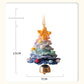 2 Pcs Handmade Crochet Christmas Tree Ornament - Plush Knitted Decoration with Bell