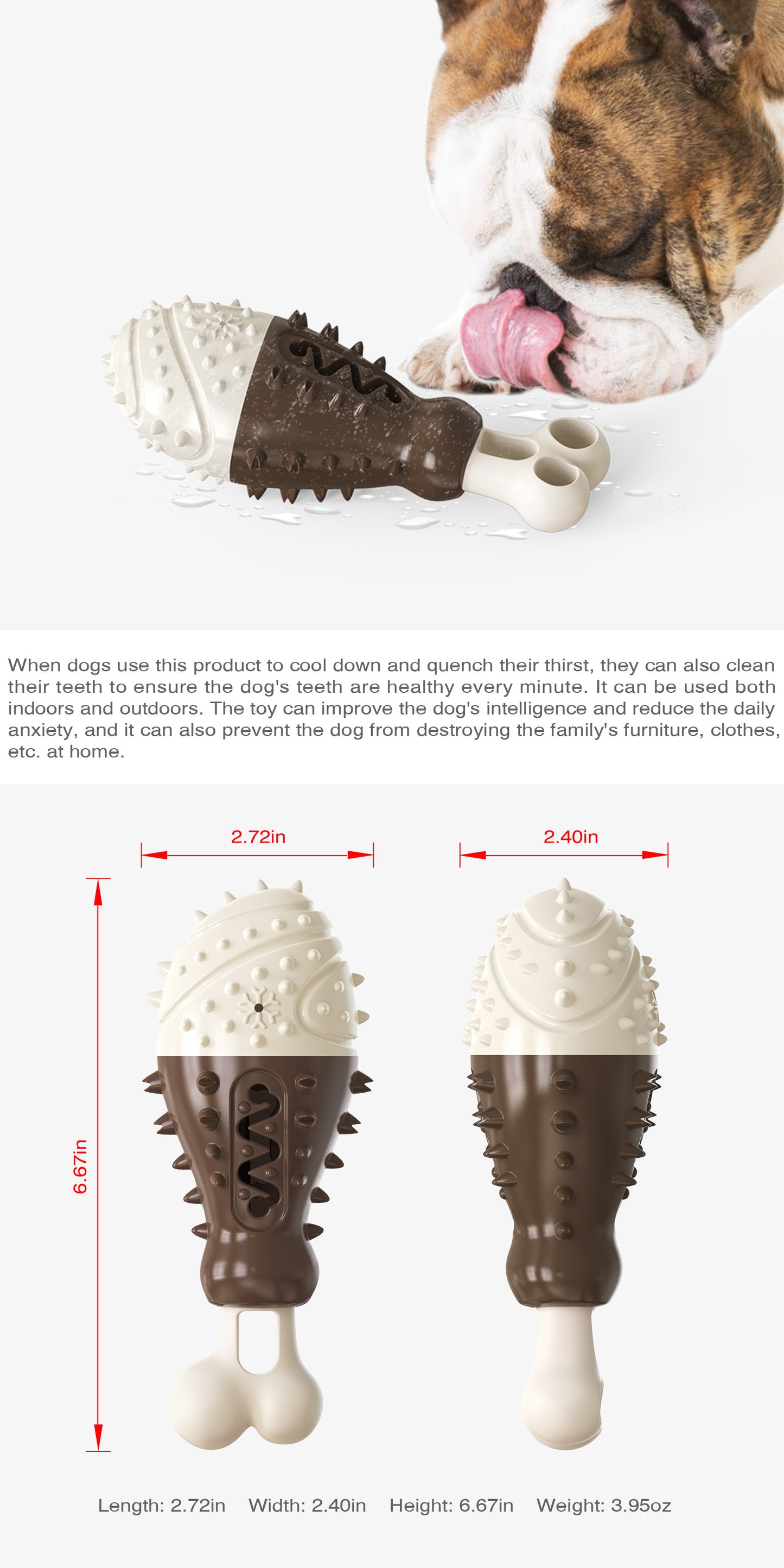 Multifunctional Dog Toy Cooling Chew Toy Dental Cleaning Floating Pet Toy for Dogs