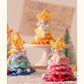 2 Pcs Handmade Crochet Christmas Tree Ornament - Plush Knitted Decoration with Bell