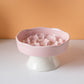 Ceramic Elevated Slow Feeder Bowl Raised Pet Dish 310ml Anti-V