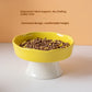 Ceramic Elevated Slow Feeder Bowl Raised Pet Dish 310ml Anti-V