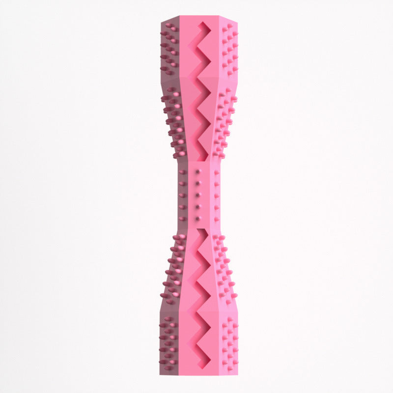 2 Pack Hexagonal Pet Chew Toy Durable Rubber Dog & Cat Teething Stick Dental Toy