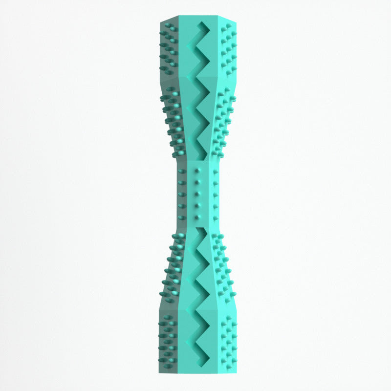 2 Pack Hexagonal Pet Chew Toy Durable Rubber Dog & Cat Teething Stick Dental Toy