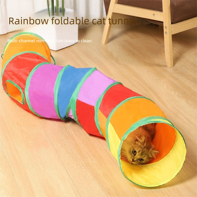 Cat Track Ball Toy – Wave-Shaped Wall Mount Puzzle for Indoor Cats, with Rolling Balls and Suction Cups(Y-shaped)