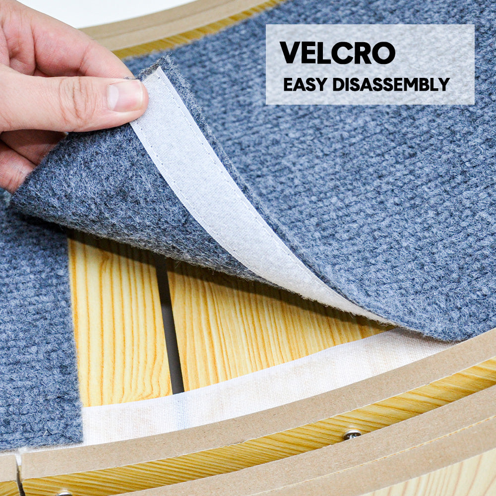 Cat Running Wheel Cat Running Wheel Ultra-Quiet Treadmill Exerciser Scratcher with Anti-Slip Carpet Detachable Runway and Safety Latch Cat Sport Runner Toy